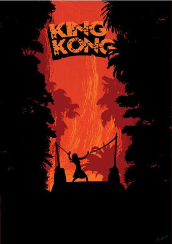 Hollywood Movie Poster - King Kong - Large Art Prints by Joel Jerry