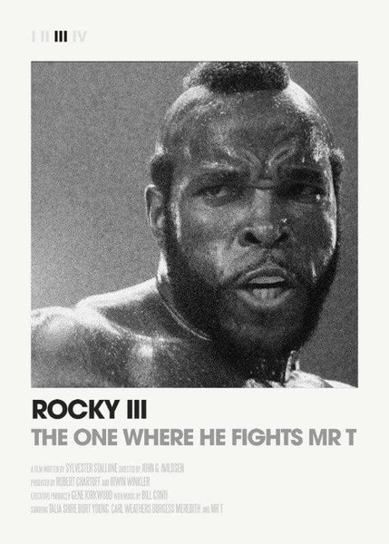 Hollywood Movie Poster  - Rocky III - Canvas Prints