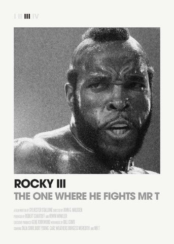 Hollywood Movie Poster  - Rocky III - Canvas Prints