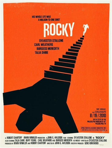 Hollywood Movie Poster - Rocky - Large Art Prints by Joel Jerry