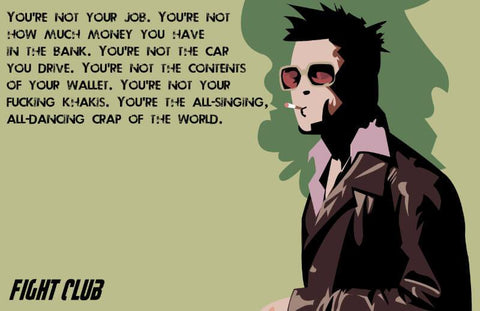 Hollywood Movie Poster 2 - Fight Club Quote by Joel Jerry