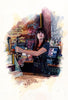 Home Bar Wall Decor - Cute Bar Girl Pouring Draught Beer - Art Prints