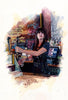 Home Bar Wall Decor - Cute Bar Girl Pouring Draught Beer - Large Art Prints