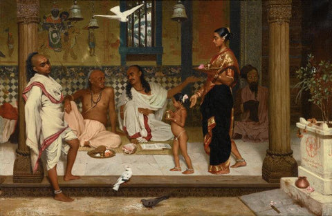 Untitled (A Brahmin Household) - Canvas Prints
