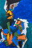 Horse And Falcon - Maqbool Fida Husain Painting - Canvas Prints