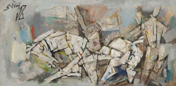 Horse With Figures - M F Husain - Painting - Art Prints