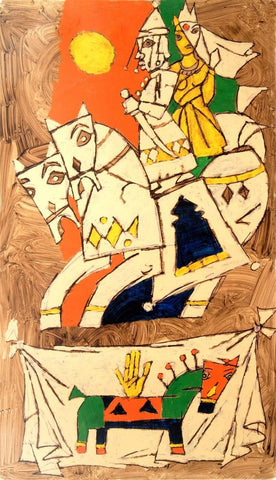 Horse - VI by M F Husain