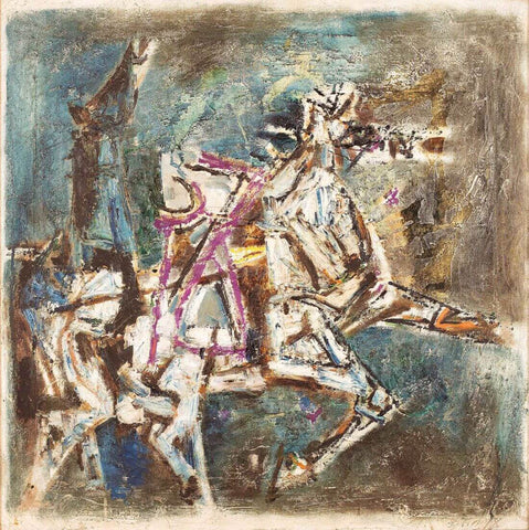 Stallions - Posters by M F Husain