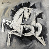 Horse (Monochrome) - Maqbool Fida Husain Painting - Canvas Prints