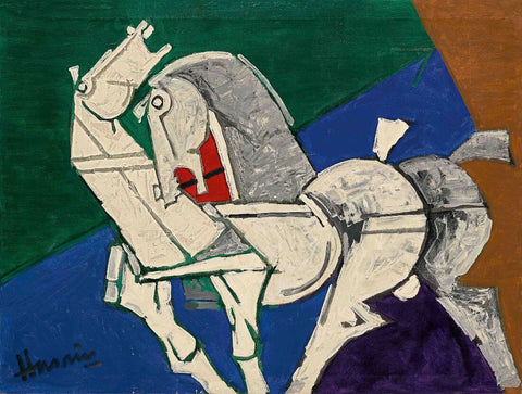 Horses - M F Husain - Famous Painting by M F Husain