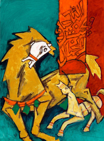 Horses  - Maqbool Fida Husain - Canvas Prints