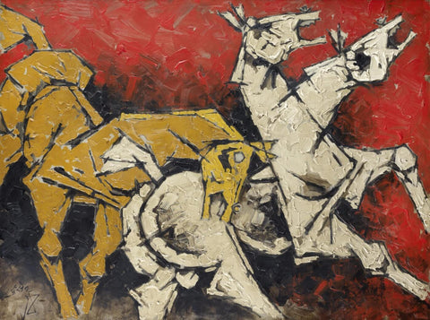 Horses III by M F Husain