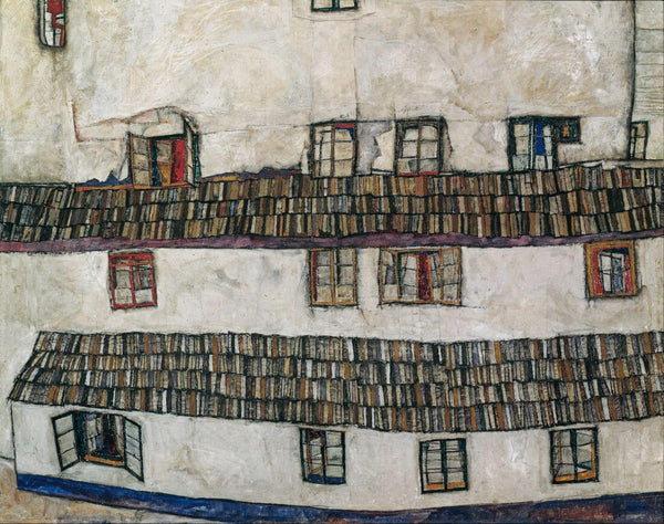 House Wall With Windows - Egon Schiele - Art Prints