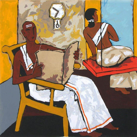Household (Kerala Folklore Series V) - Maqbool Fida Husain - Canvas Prints