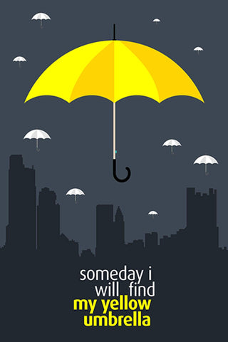 How I Met Your Mother - Yellow Umbrella -  Minimalist Poster copy - Canvas Prints