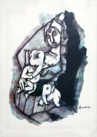 Ashtavinayak - Parvati Ganesha by M F Husain