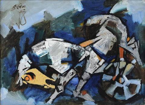 Husain - Horses by M F Husain