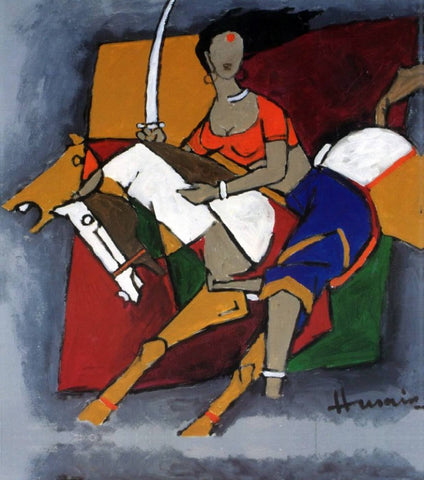 Husain - Laxmi Bai by M F Husain