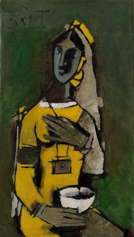 Untitled (Woman) - Art Prints by M F Husain