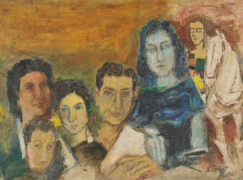 Family Portrait by M F Husain