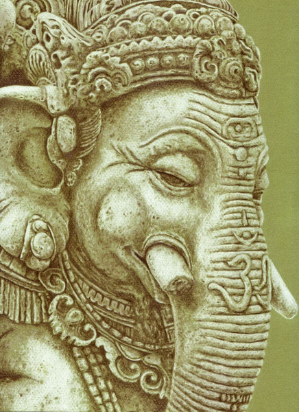 Hyperrealistic Art - Ekdanta Mahaganpati - Ganesha Painting Collection - Life Size Posters
