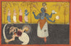 The Matsyavatara of Vishnu , CA. 1700 - Indian Miniature Art - - Canvas Prints