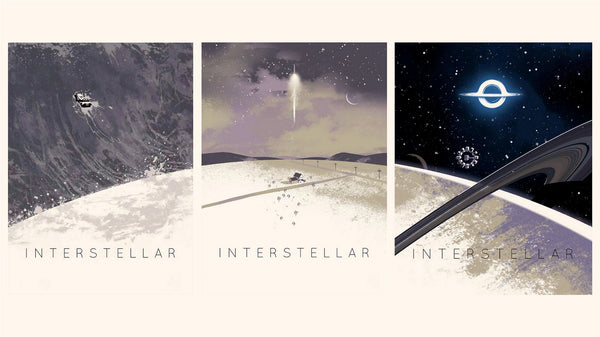 Interstellar - Triptych - Tallenge Modern Classics Hollywood Movie Poster Collection - Framed Prints