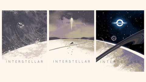 Interstellar - Triptych - Tallenge Modern Classics Hollywood Movie Poster Collection by Tallenge Store