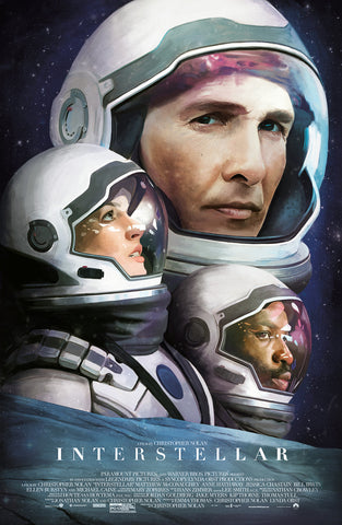 Interstellar - Matthew McConaughey And Anne Hathaway - Fan Art - Tallenge Classics Hollywood Movie Poster Collection by Tallenge Store