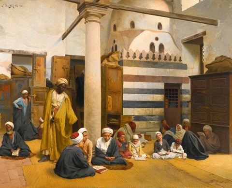 In The Madrasa by Ludwig Deutsch