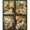 Stations Of The Cross - Christian Art Collection - Set Of 14 Framed Canvas  (12 x 15 inches) Each