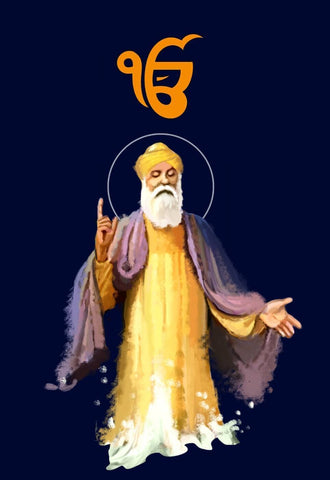 Ik Omkara - Sikh Guru Nanak Dev Ji I - Art Prints by Akal