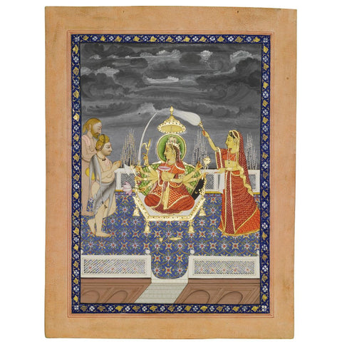 Illustrations Of Nitya Devis - Kangra School - C.1820 - Vintage Indian Miniature Art Painting by Miniature Vintage