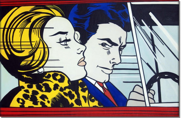 In The Car – Roy Lichtenstein – Pop Art Painting - Posters