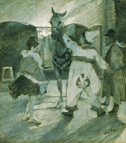 In the Wings at the Circus - Large Art Prints by Henri de Toulouse-Lautrec