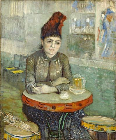 Agostina Segatori Sitting in the Café du Tambourin - Large Art Prints by Vincent Van Gogh