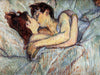In Bed The Kiss (Au lit  Un Baiser Par)  - Henri De Toulouse - Lautrec - Canvas Prints