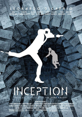 Inception - Leonardo DiCaprio - Christopher Nolan - Hollywood SciFi Movie Graphic Art Poster 7 - Large Art Prints