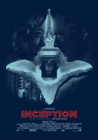Inception - Leonardo DiCaprio - Christopher Nolan - Hollywood SciFi Movie Graphic Art Poster - Framed Prints