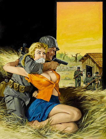 Incredible Escape from the Nazi Nightmare - Pulp Magazine Art Cover - Wil Hulsey Painting - Posters