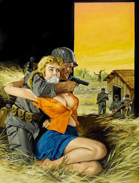 Incredible Escape from the Nazi Nightmare - Pulp Magazine Art Cover - Wil Hulsey Painting - Canvas Prints