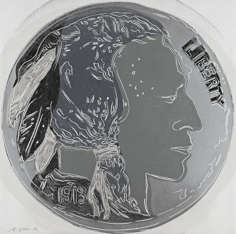 Indian Head Nickel - Cowboys And Indians Series - Andy Warhol - Pop Art Print - Art Prints