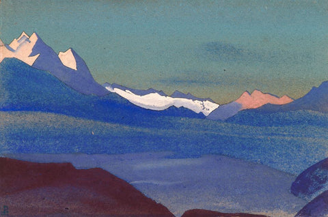 Kashmir - Nicholas Roerich Painting – Landscape Art by Nicholas Roerich