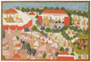 An Illustration From A Bhagavata Purana Series Krishna Visits Bhishma - Indian Miniature-Mughal Painting - - Framed Prints