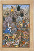 Balram And Krishna Fighting the Enemy - Mughal Painting - Indian Miniature Art - Canvas Prints