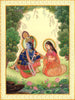 Krishna Radha Spiritual Art - Deccan Paitning - Indian Miniature painting - - - Framed Prints