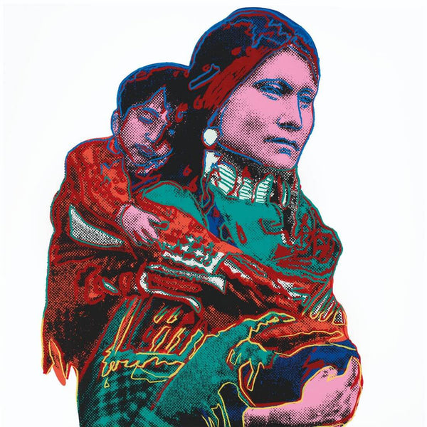 Indian Mother And Child - Cowboys And Indians Series - Andy Warhol - Pop Art Print - Life Size Posters