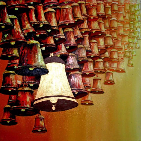 Indian Art - Copper Bells of Diwali by Hamid Raza