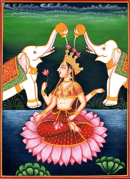 Indian Art - Goddess Lakshmi by Christopher Noel | Tallenge Store | Buy Posters, Framed Prints & Canvas Prints