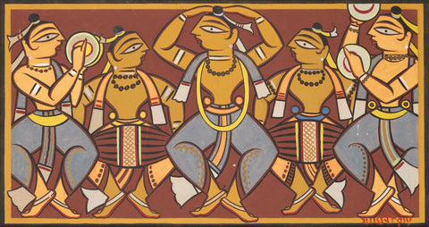 Santhal Dancers - Life Size Posters by Jamini Roy